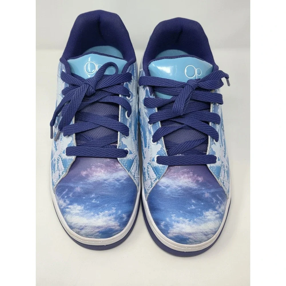 Heelys Ocean Pacific OP Split Low Roller Shoes Blue Palm Print Mens US 8 Womens